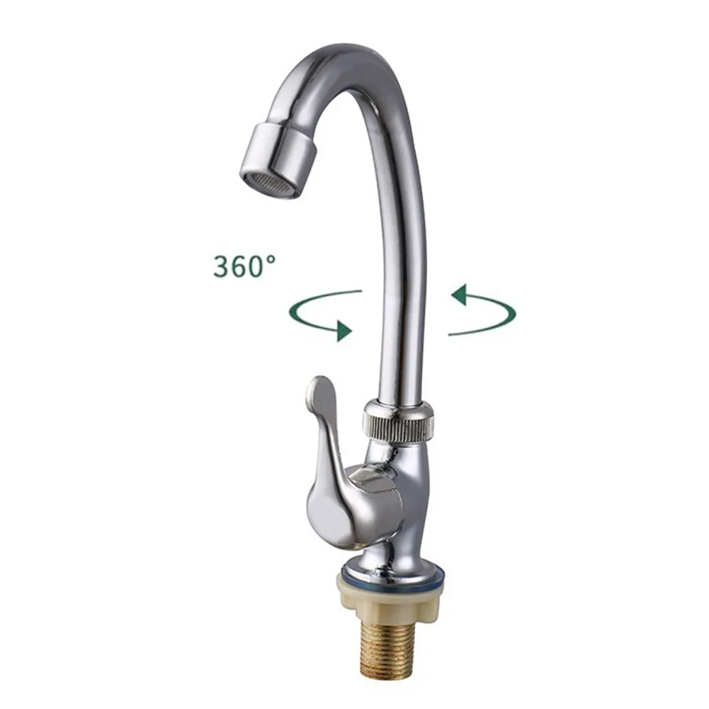 

Plastic Steel Faucet Kitchen Single Cold Water Tap Kitchen Water Purifier Single Lever Hole Bathroom Kitchen Tap Parts