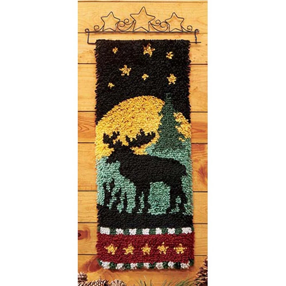 

Handcraft and creativity Carpet embroidery with printed pattern Latch hook rug kit for adults Carpet crafts Hobby decoration