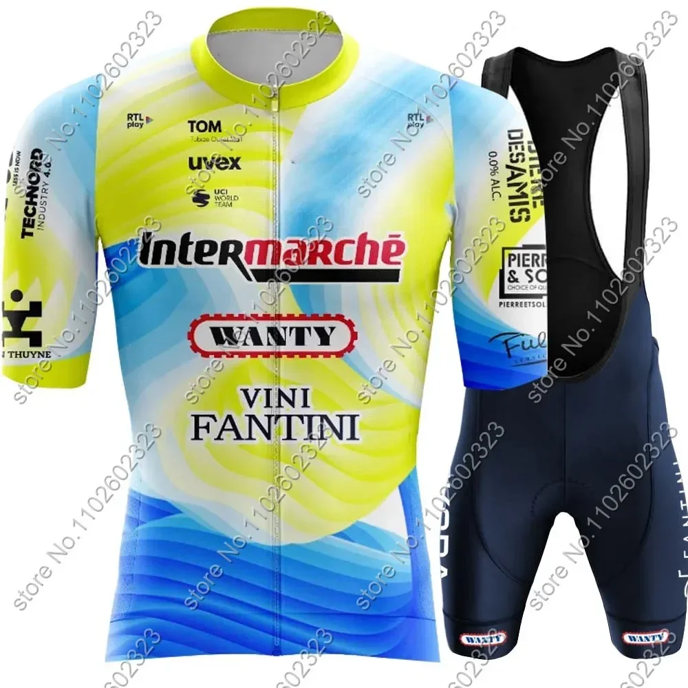 Джерси для велоспорта Wanty 2024 зеленый комплект мужская одежда с коротким рукавом