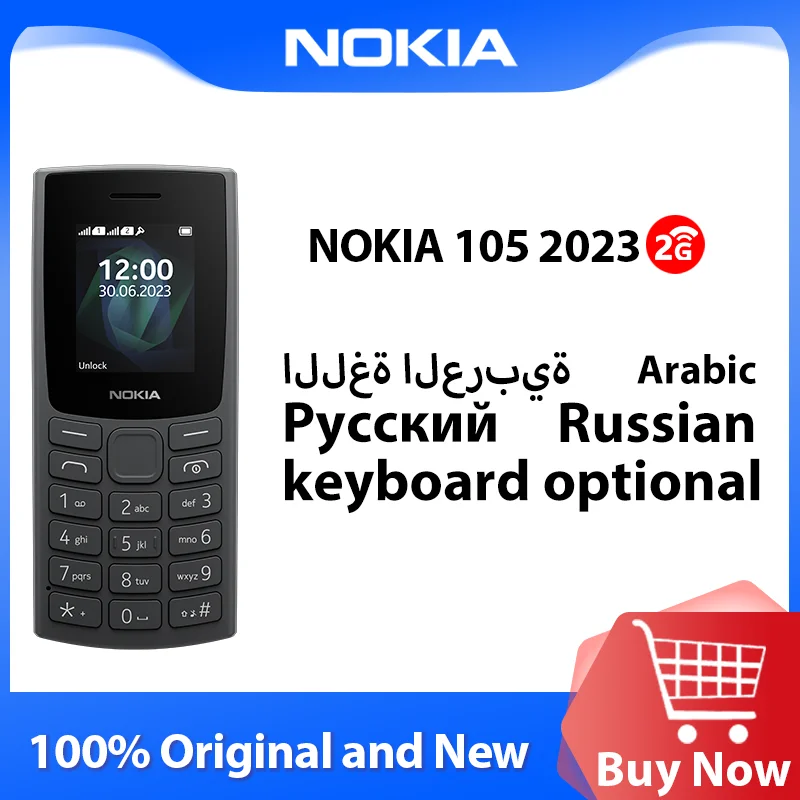 Original Nokia 105 2G 2023 Long Standby 1.8" Display 1000mAh