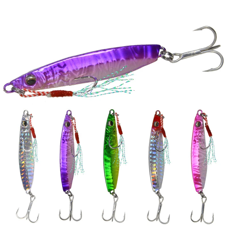 

Metal Jig Artificial Bait 18g 25g 35g 45gFishing Lure Feather Fish Hook Shore Casting Sinking Spinning Tackle Swimbait VIB Pesca