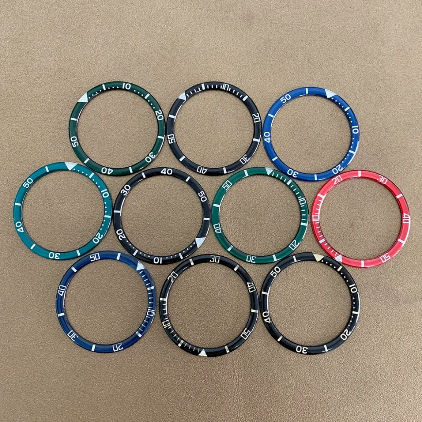 

39MM Watch Bezel Insert Rounded Aluminium Bezel Opening 39mm Outer Diameter Fits Square Cases Watch Accessories