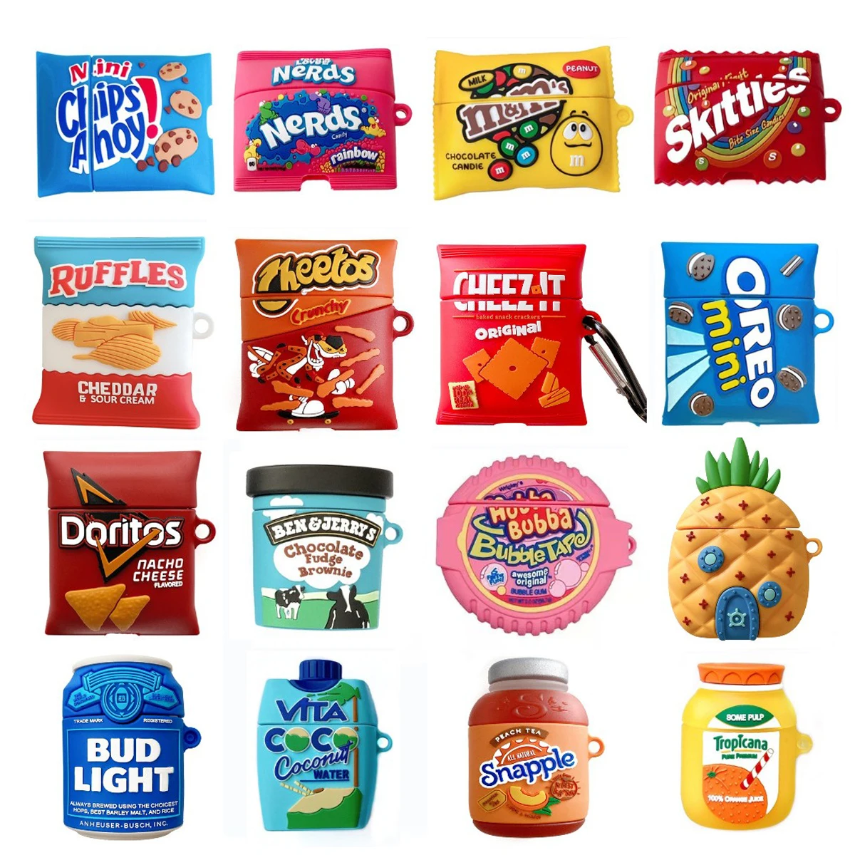 

3D Snack Candy Drinks Case for Apple AirPods 3 2 1 Creative Bluetooth Earphone Cute Silicone Cover for Airpods Pro Case Cover