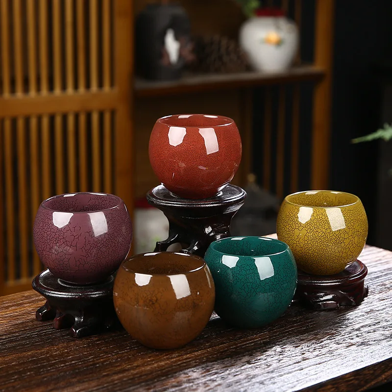 

Классическая чайная чашка, меняющая обжиг, Нефритовая фарфоровая чашка 125 мл, чайная чашка, чашка китайского кунг-фу, посуда для напитков, ке...
