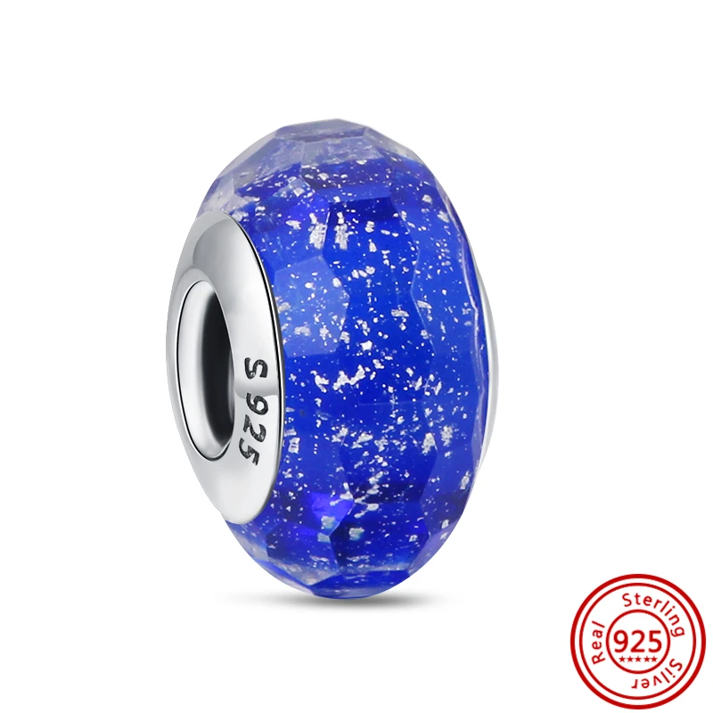 Браслет женский из серебра 100% пробы с бусинами муранского стекла | Украшения и