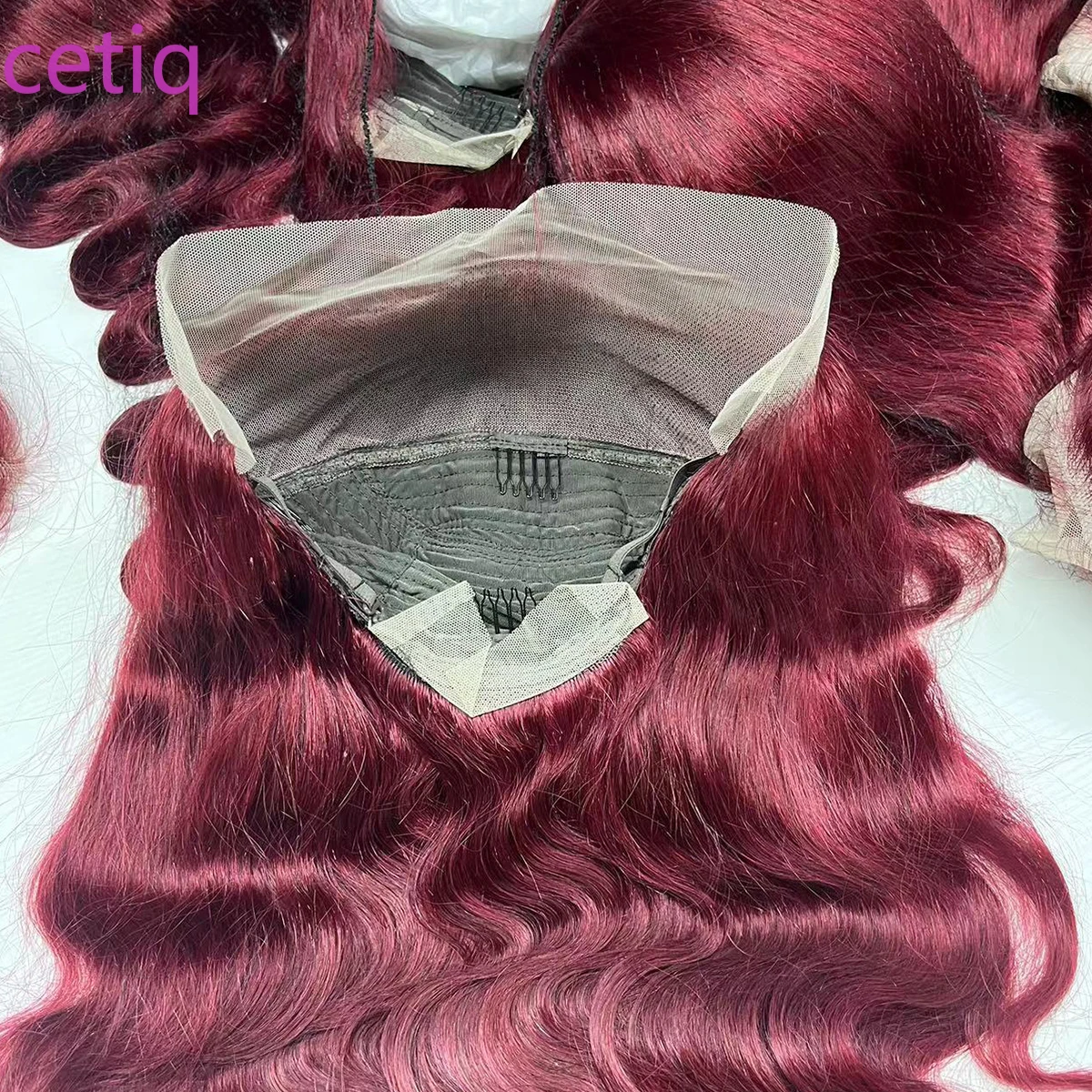Парики на полной сетке бордового цвета 99J 13x4 парик из человеческих волос спереди