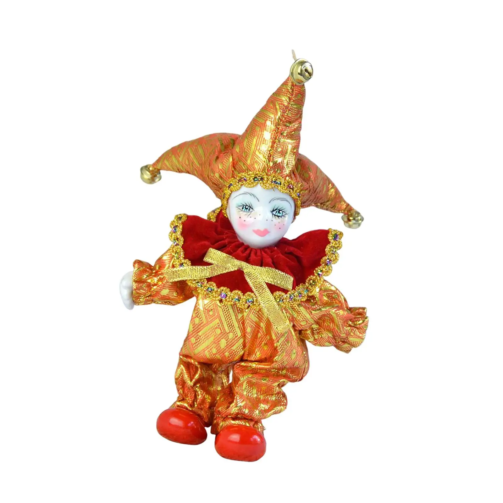 Crafts Miniature Doll Figures Art Sculpture Porcelain Dolls Clown For Living Room Decoration