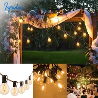 led outdoor string lights g40 solar string lights patio lights with bulbs low power hanging lights warm string lights for garden