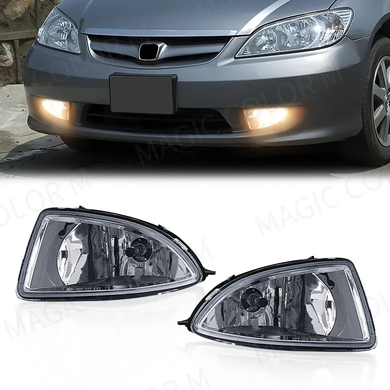 

For Honda Civic 2004 2005 Fog Light Lamp Daytime Running Headlight Halogen Front Bumper Auto Car Light Assembly Switch Wires 12v