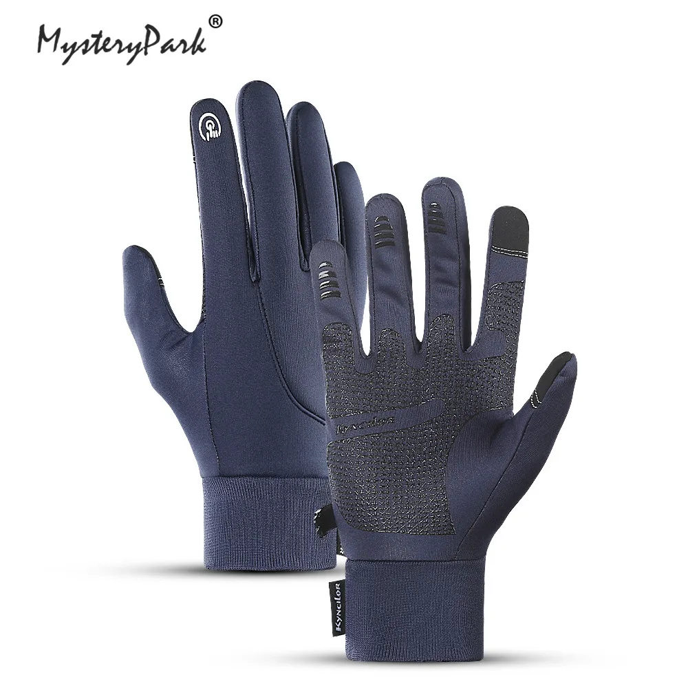 

Зимние водонепроницаемые Мотоциклетные Перчатки MysteryPark, ветрозащитные бархатные дышащие Теплые уличные перчатки для верховой езды, рыболо...