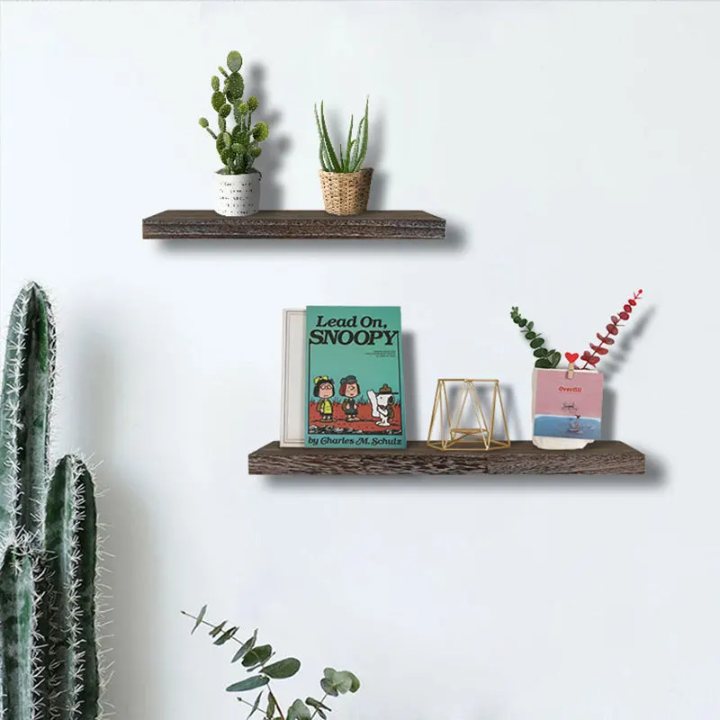 

Floating Shelves for Wall, Rustic Wood Wall Shelves Decor for Bedroom, Bathroom, Living Room, Kitchen, Office, Laundry Room