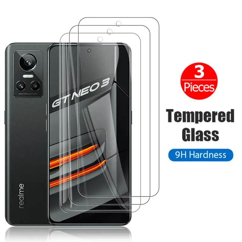 

3 шт. закаленное стекло для OPPO Realme GT Neo3 защита для экрана телефона для Realmi GT2 GT Neo2 Pro Master Neo 3 стеклянная защитная пленка
