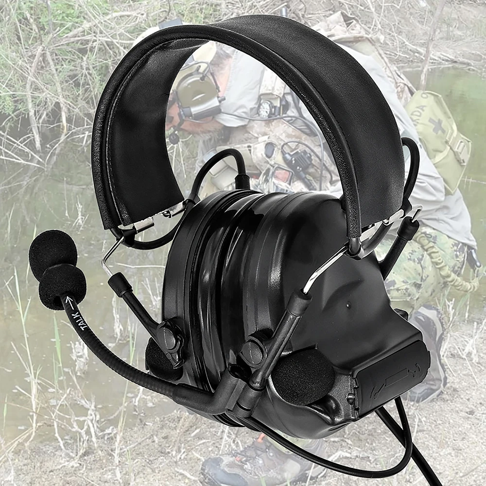 Hearangel Tactical Headset COMTAC II,Sound Pickup Noise Reduction & Kenwood 2 Pin U94 PTT for Airsoft Activitie Shooting Headset