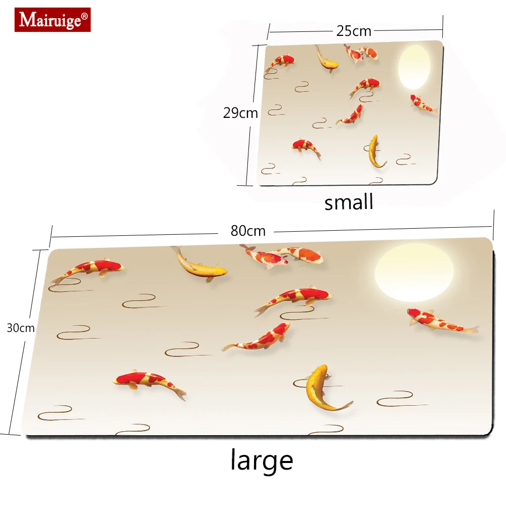 

Chinese Painting Art DIY Mouse Pad Anime Large Computer Mousepad Fish Gaming XL XXL Pad To Mouse Office Keyboard Desk Mice Mat