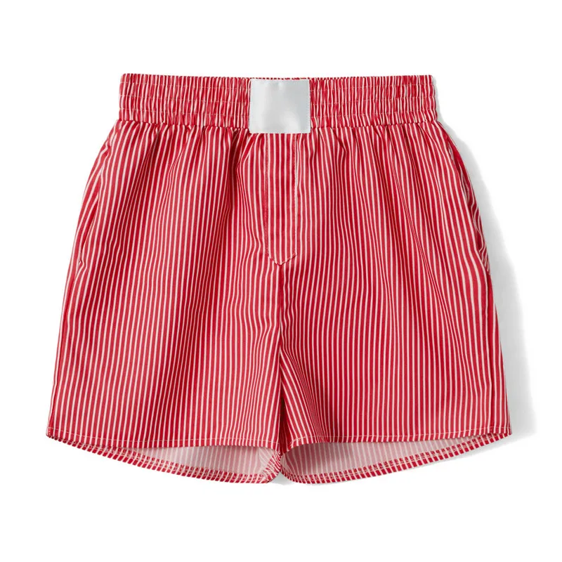 WPNAKS женские Модные свободные шорты в полоску с высокой эластичной талией