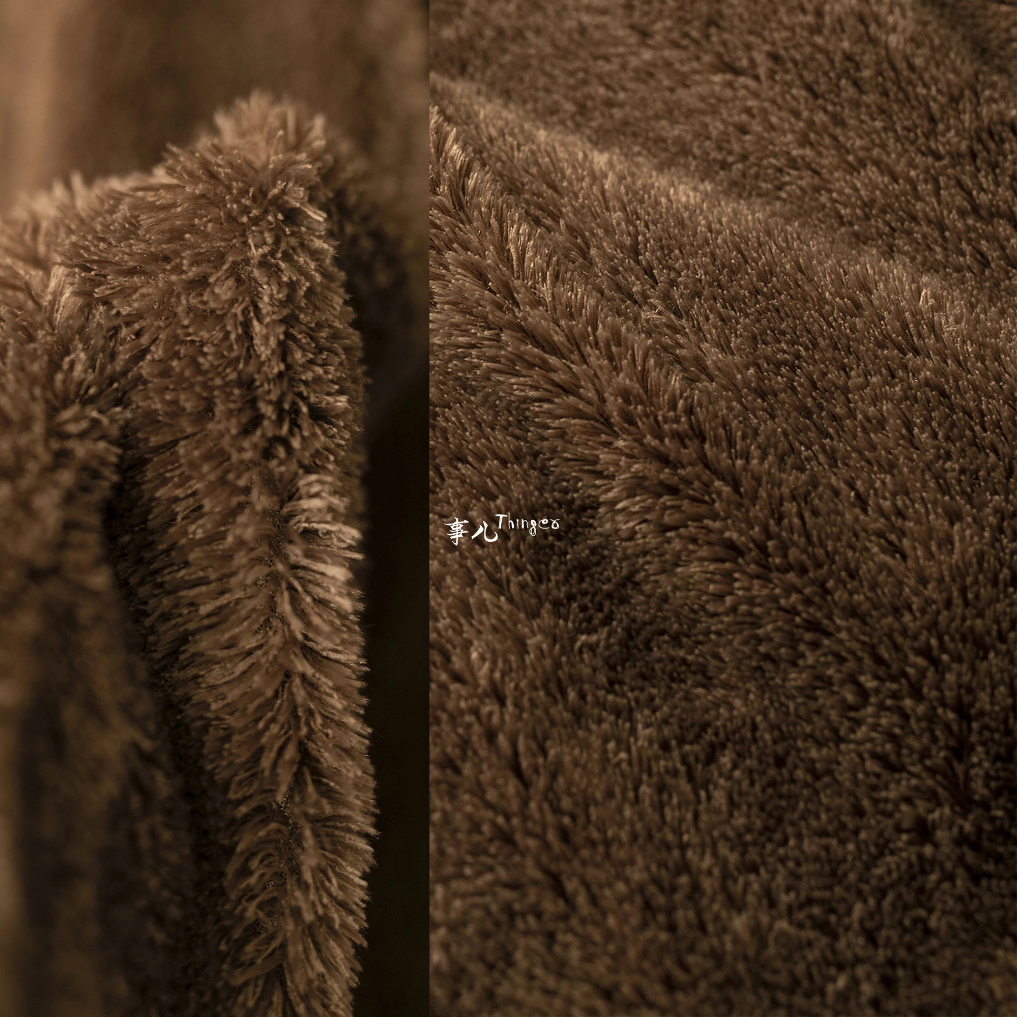 Teddy Brown Imitation Fur-Autumn And Winter Long Velvet Fur Knitted Cloth Designer Fabric