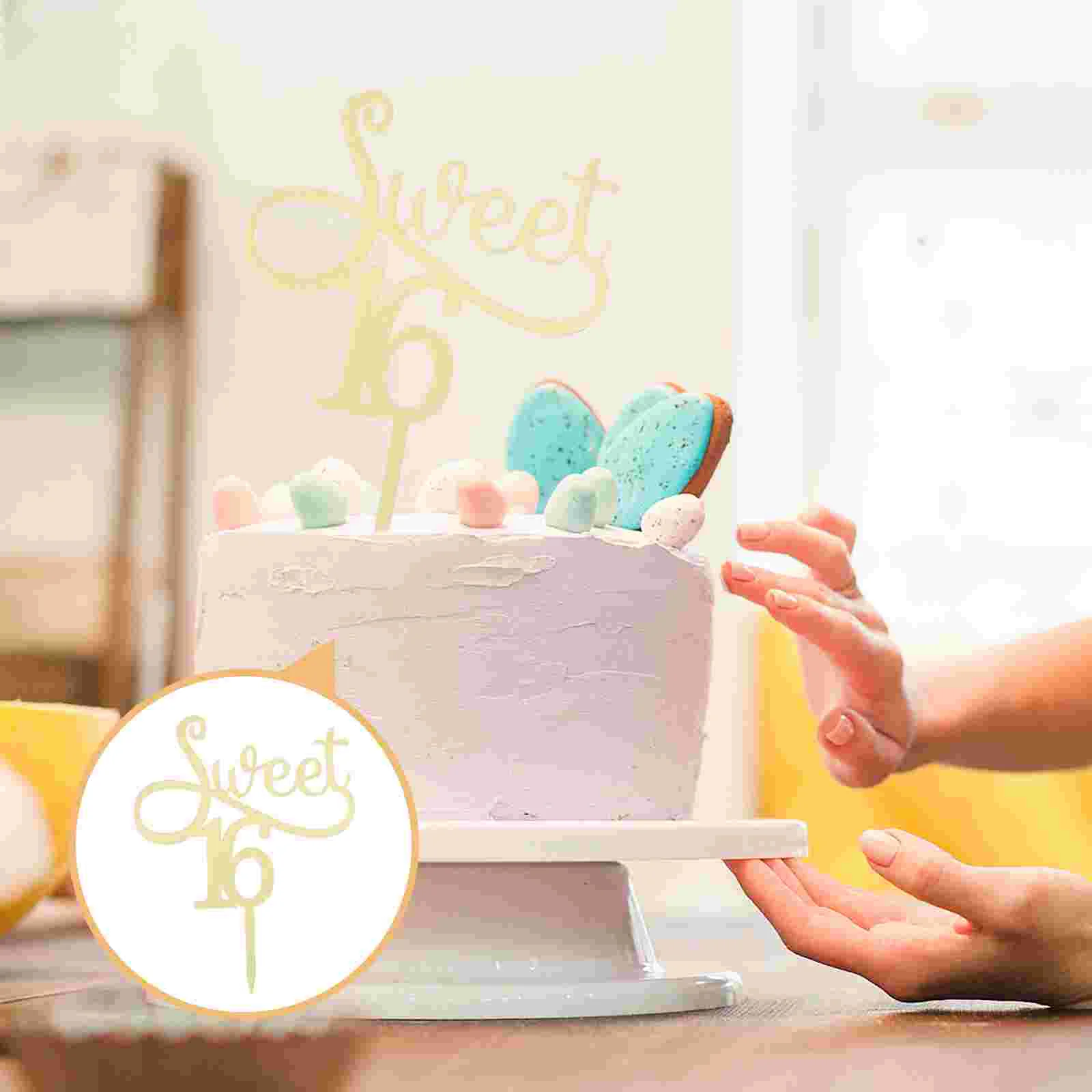 

2pcs Creative Unique Letter Cake Decors for Birthday Outdoor Party Indoor