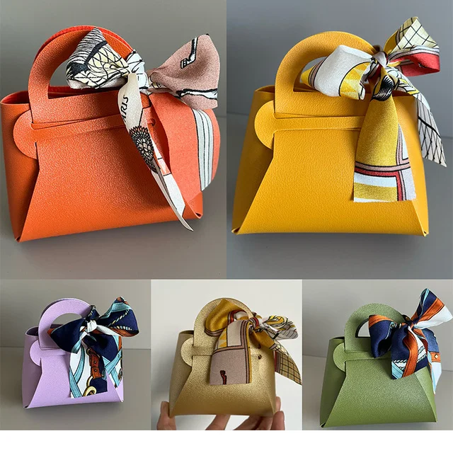 

Кожаные розовые подарочные пакеты 10 шт