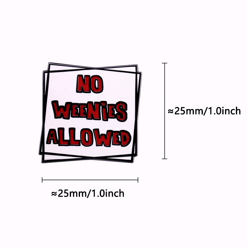 Винтажный металлический значок брошь Sponggebob Squareppants No Weenies