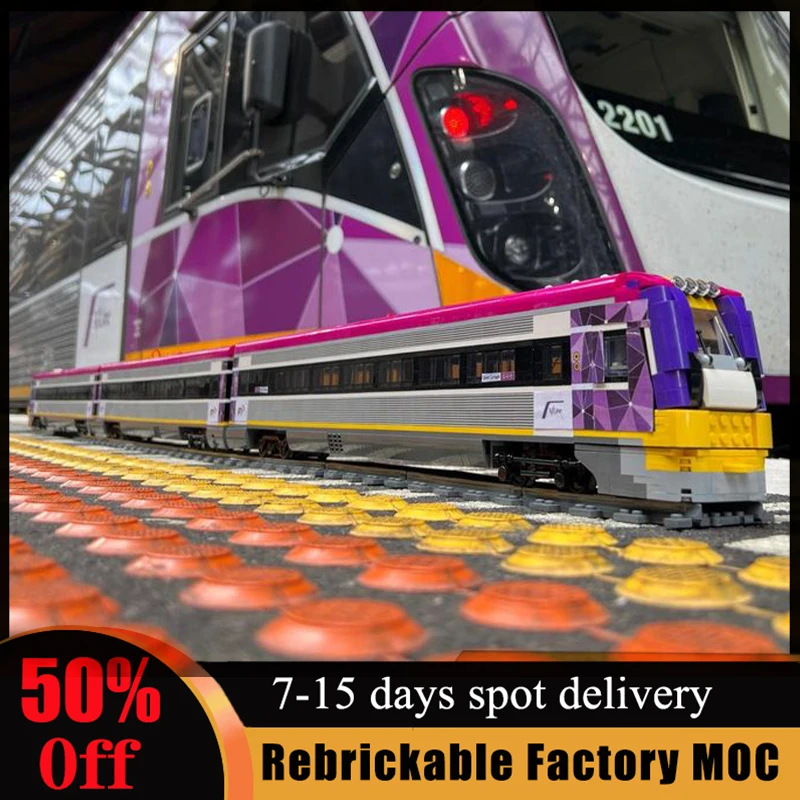

2023new 3221pcs Vlocity Rail Car DMU Customized MOC-136960 Train DIY Bricks Model Building Blocks Sets Assemble Toys Kids Gifts