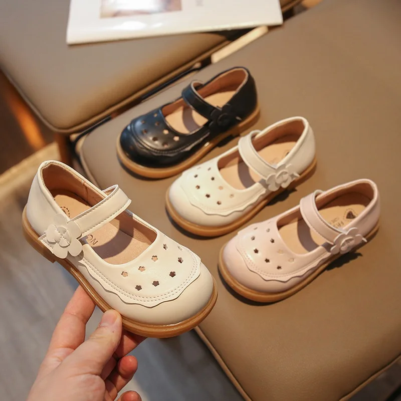 

Baywell New Girls Princess Leather Shoes Fall Spring Children Flowers Birthday Party Shoe Kids Toddler Girls Flats Single Shoes