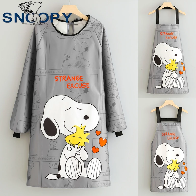 Водонепроницаемый фартук Snoopy модный мультяшный для кухни дома приготовления