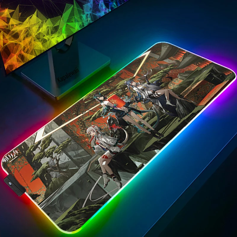 

Разноцветный светящийся Настольный коврик для мыши с подсветкой и клавиатурой