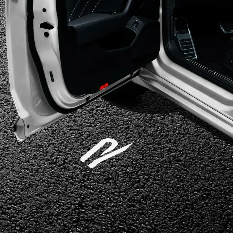 2Pcs LED Car Door Welcome Lights Projector Courtesy Lamp for Golf 5 6 7 8 SR R LINE LOGO Tiguan Arteon CC Jetta Passat EOS POLO