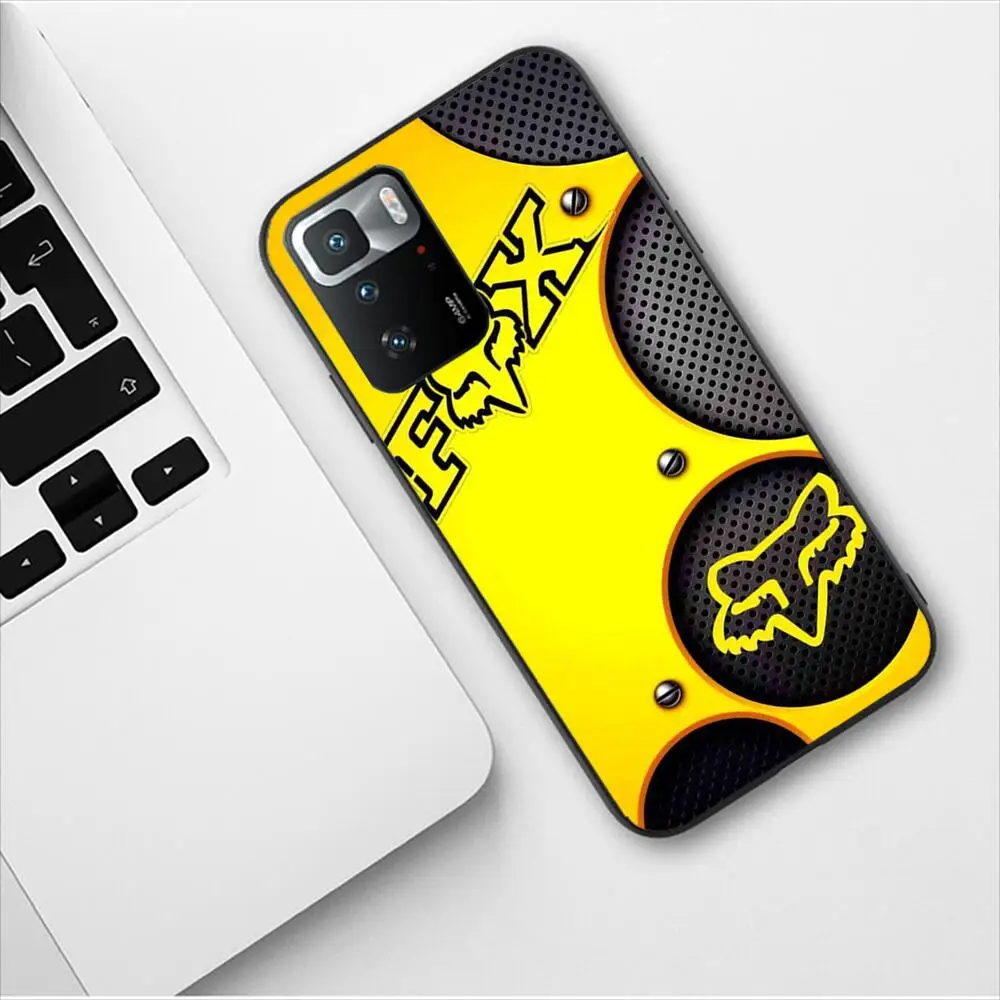 Motorcycle Racing Foxes Phone Case For Redmi 9 9A 7A 10 8A 10A 8 Note 11 10S 7 11S Plus POCO X3 Pro Luxury Design Black Covers