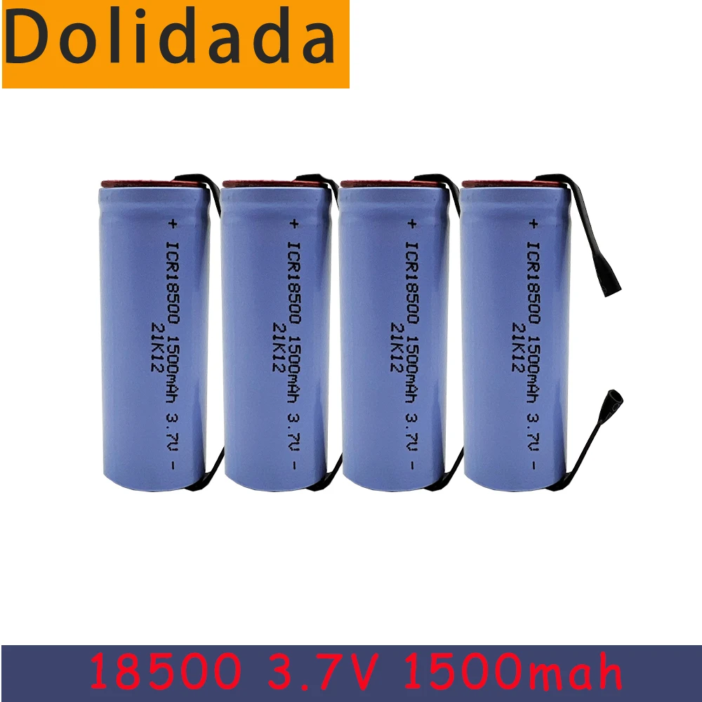 

18500 1500mAh 3.7V New Original Rechargeable Lithium Ion Battery for LED Flashlight Electronic Cigarette+DIY Nickel Battery