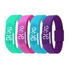 Очаровательные наручные часы унисекс модные женские силиконовые карамельные цвета светодиодный спортивный браслет сенсорные цифровые наручные часы для детей