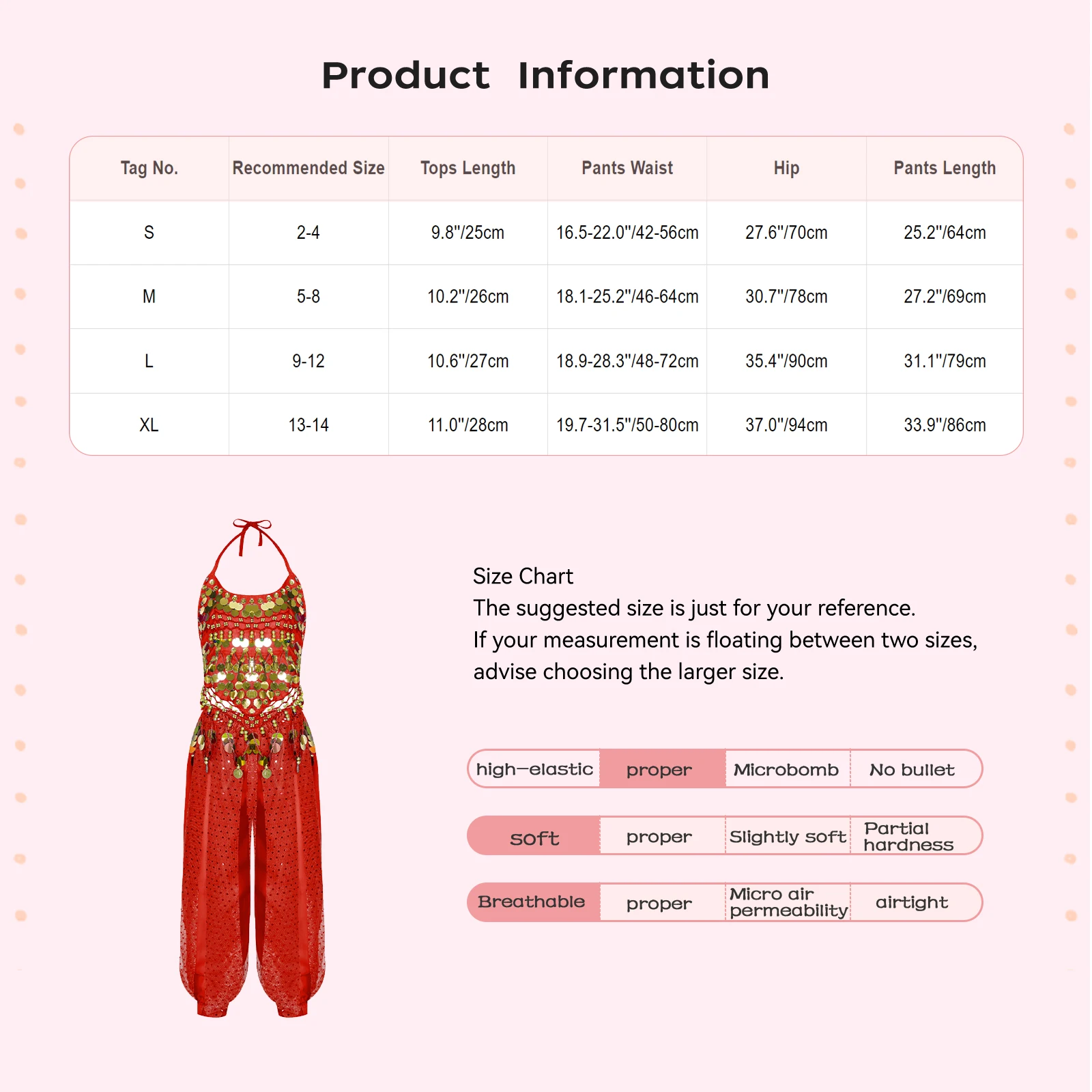 Детский костюм для танца живота девочек сценический с лямкой на шее необычным