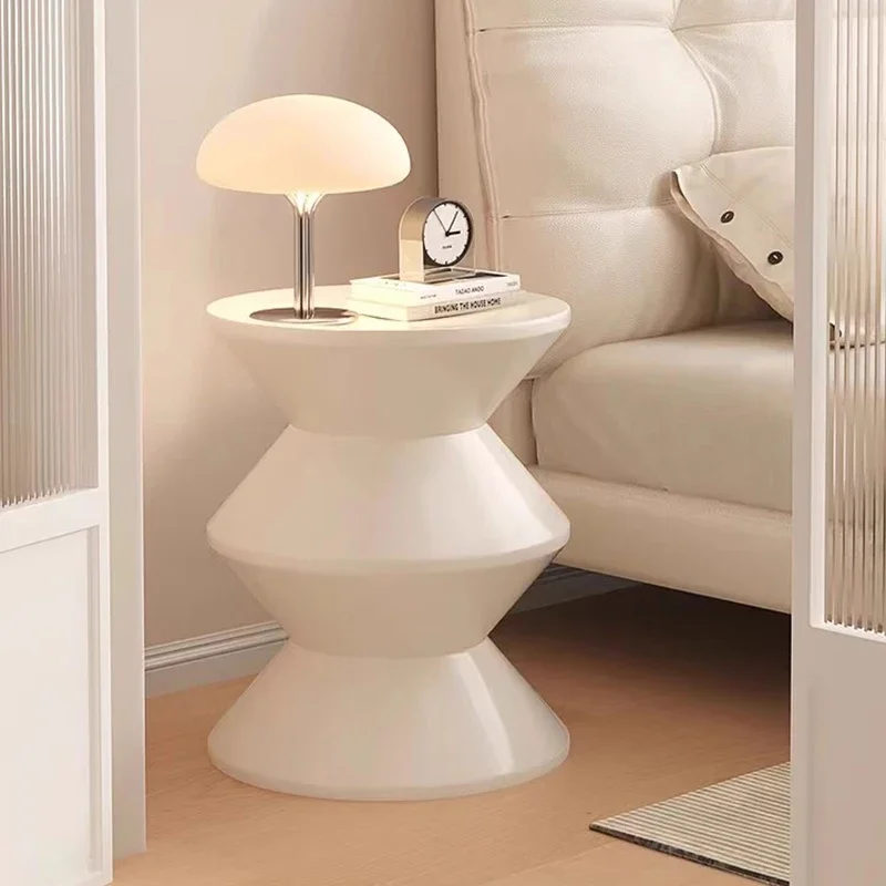 

Round Cute Nightstands Multifunctional Minimalist Narrow Nordic Bedside Table Mobile Modern Table De Chevet Bedroom Furniture
