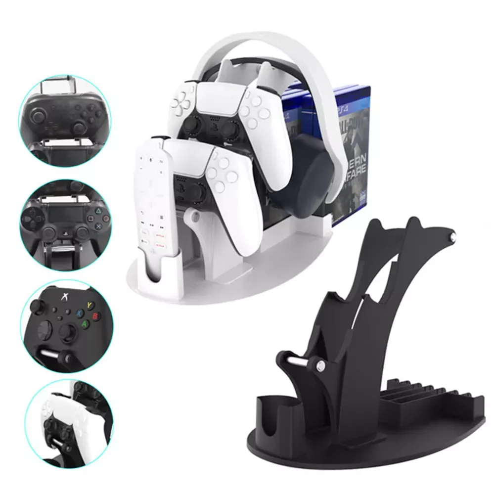 

3 in 1 Game Controller CD Headphone Holder For Nintendo Switch Pro PS5 PS4 Xbox Series S Xbox One Stand Game Disc Earphone Rack