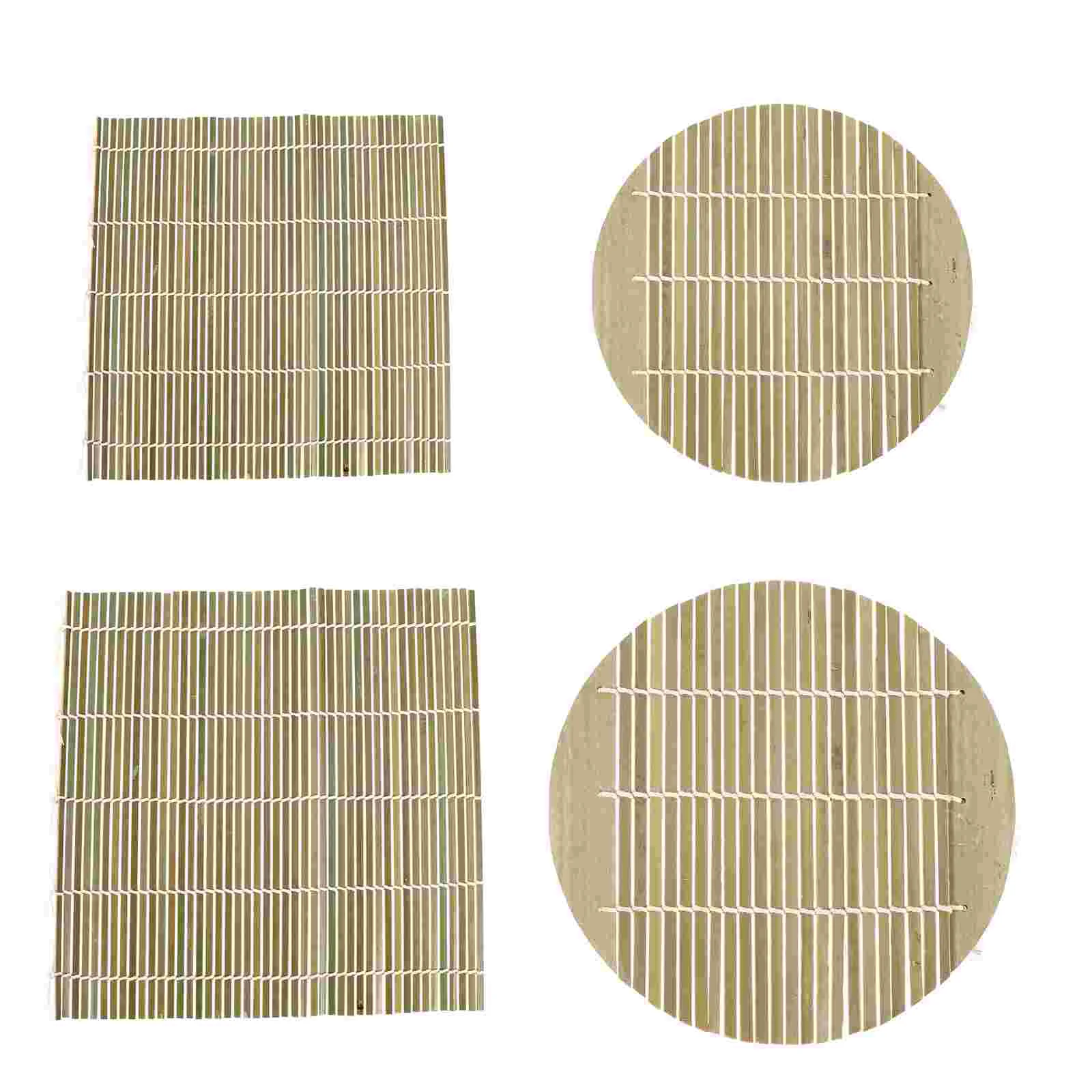 

Sushi Mat Roller Bamboo Rolling Rice Maker Making Gadget Diy Japanese Homemade Curtain Supplies Beginners Rolls Round Roll Wood