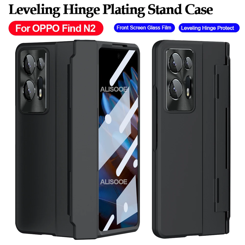 

Funda for OPPO Find N2 5G Hinge Case Armor Shockproof Hinge Full Protection Plastic PC Cover Capa with Front Screen Glass