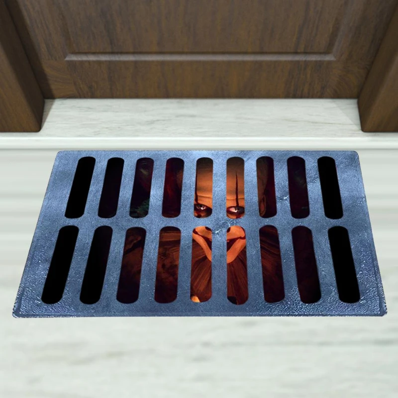 

Ловушка для клоунов, визуальный ковер, напольный 3D коврик для гостиной, спальни, фотография клоуна, ужас, нескользящий домашний ковер