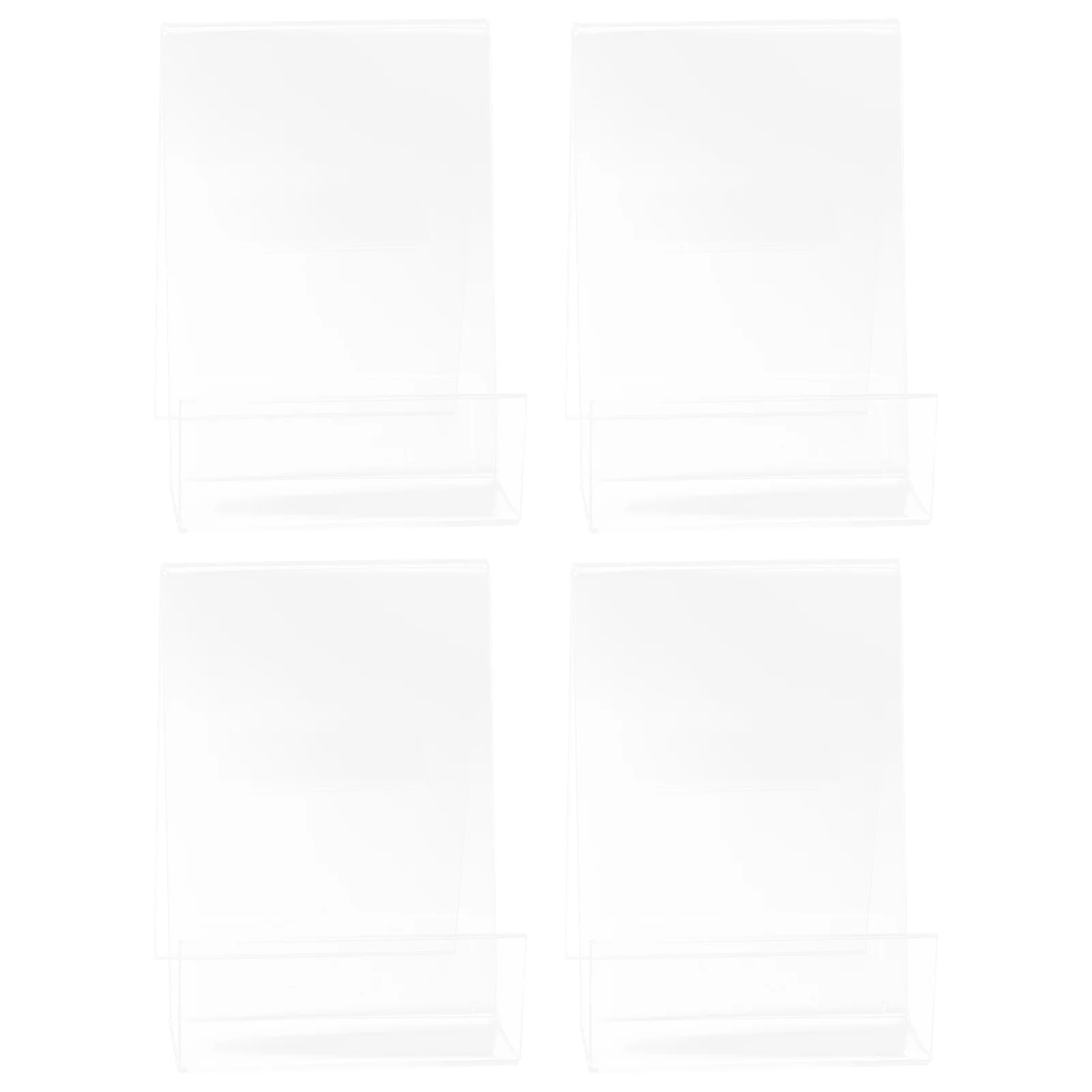 

Акриловая полка для книг, настольный держатель для альбомов, прозрачная книжная полка для школы и офиса, дома, 4 шт.