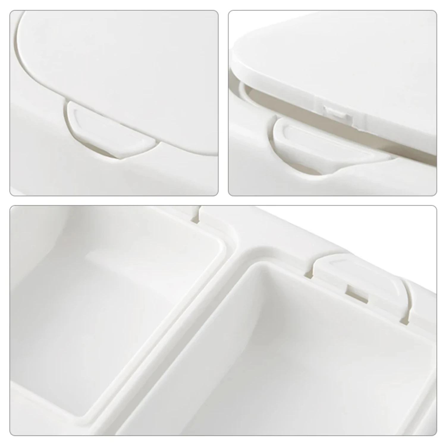 Стильная круглая прямоугольная коробка для ватных тампонов с двойной сеткой