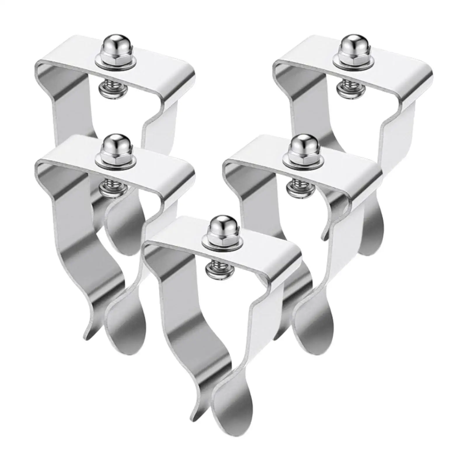 5Pcs Window Well Cover Clips Metal with Screws Nuts Hardware Kit Clamps Wear Resistant Accessories High Performance Multipurpose