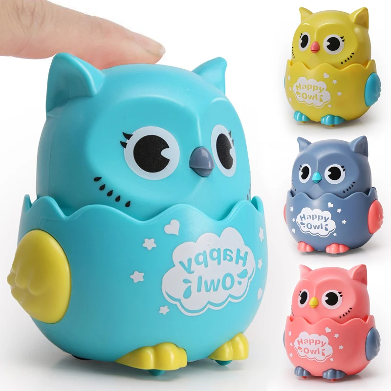 

Pet Toys Cute Owl Shaped Press Mechanical Sliding Funny Cat Toy Classic Wind Up Toys for Small Puppy Cat Dogs Plastic Gift