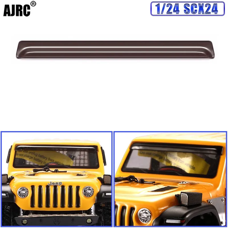 

Ajrc 1/24rc Climbing Car Parts Axial Scx24 Wrangler Front Windshield Protective Cover Front Windshield Sun Visor