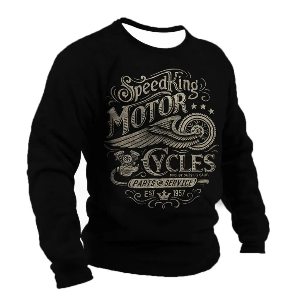 Купи Motorcycle T-shirts For Men Motor Biker 3d Print Vintage Long sleeve 1976 Tee Shirt Homme Moto T-shirts Racing Clothing Camiseta за 216 рублей в магазине AliExpress