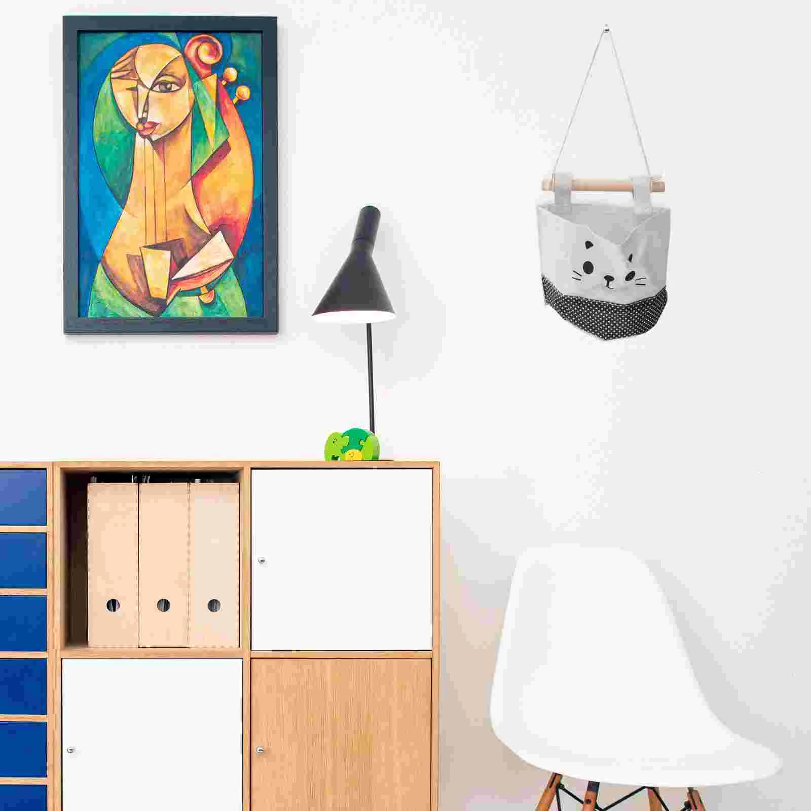

Wall Door Closet Hanging Storage Bag Organizer Wall Mount/Over The Door Magazine Storage Pockets (Black)