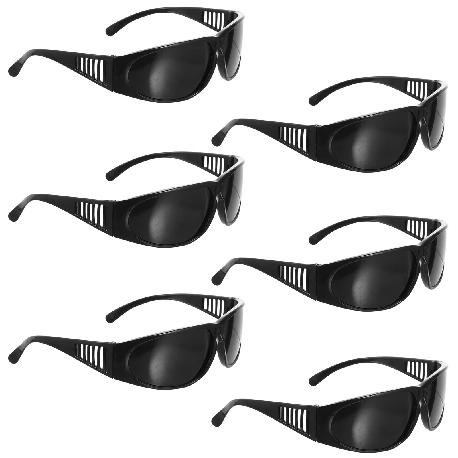 

6 Pcs Welding Goggles Protective Goggles Safety Eyes Black Dark Windproof Protector