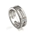 Роскошное модное мужское и женское кольцо из искусственного циркония минимализм Свадебные украшения Стразы