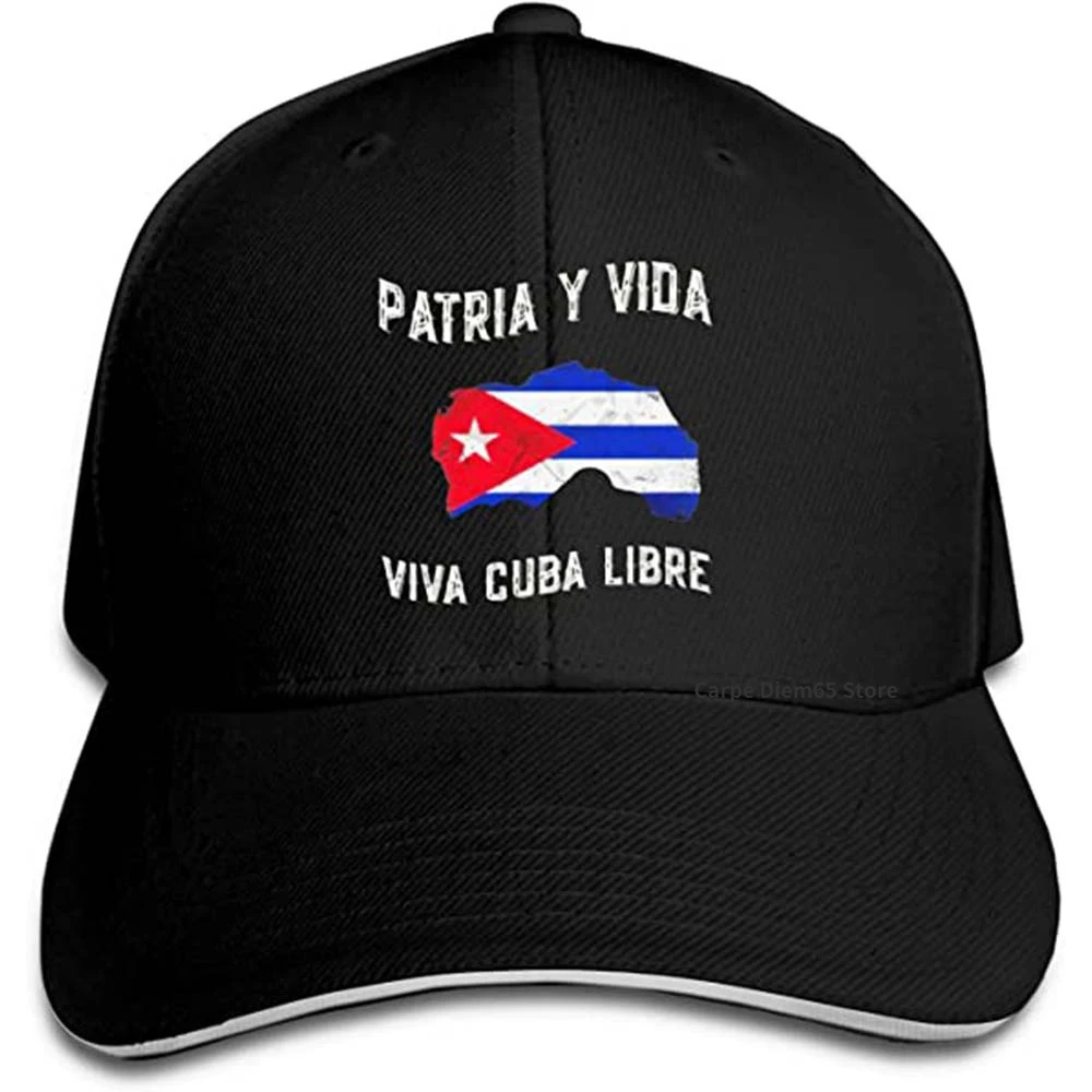 

Patria Y Vida Hat Viva Cuba Libre Unisex Fashion Baseball Caps Adjustable Trucker Hats Sports Hat. Black