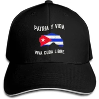 patria y vida hat viva cuba libre unisex fashion baseball caps adjustable trucker hats sports hat black