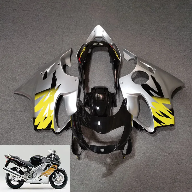 

Литьевые Обтекатели для honda cbr 600 f4 1999 2000 Серебряный фотообтекатель CBR600 F4 99 00 бесплатно пользовательский кузов yhn21