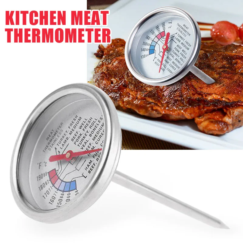 

Stainless Steel Instant Read Thermometer Probe Kitchen Meat Thermometers Food Cooking Tester Gauge Household Thermometers
